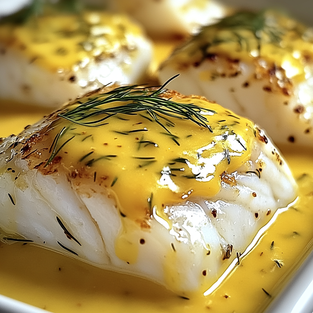 Cabillaud au Four à la Moutarde et Crème Citronnée : Un Plat Léger et Savoureux