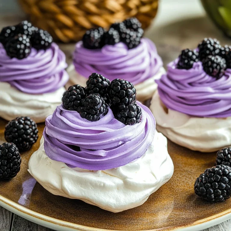 Blackberry Pavlovas