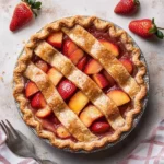 Brown Butter Strawberry Peach Pie