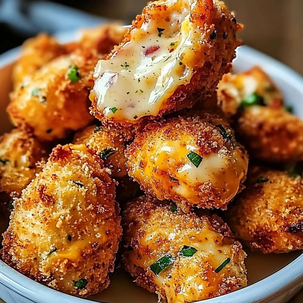Cheesy Jalapeño Ranch Chicken Poppers with a Creamy Dip