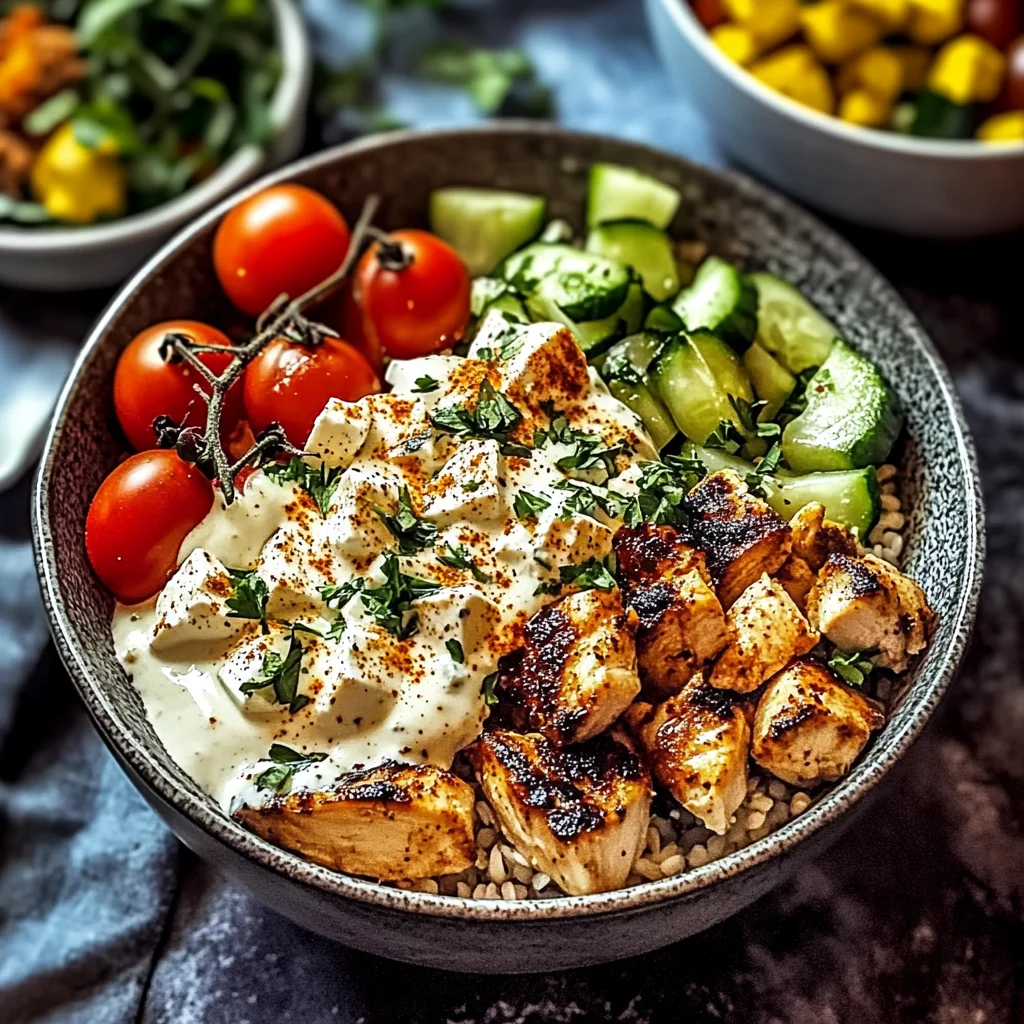 Creamy Chicken Bowls with Feta Sauce