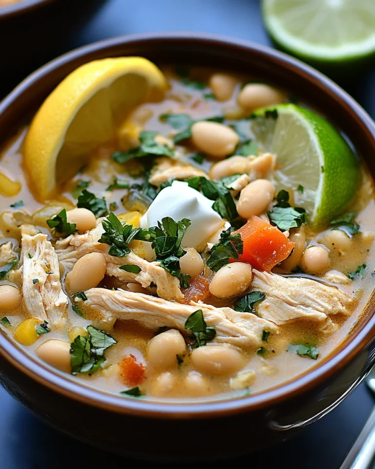 Crockpot Mediterranean White Chicken Chili