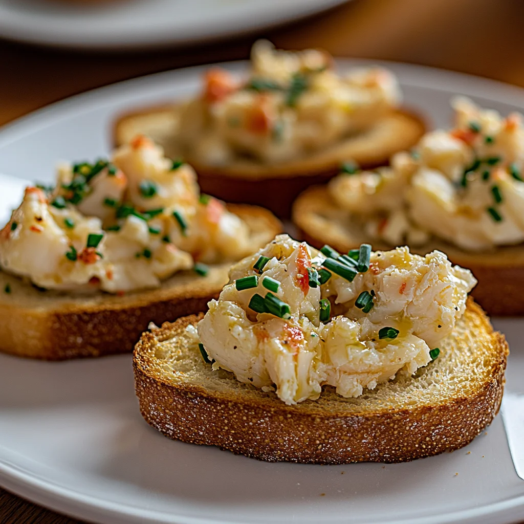 Garlic Butter Crab Toasts