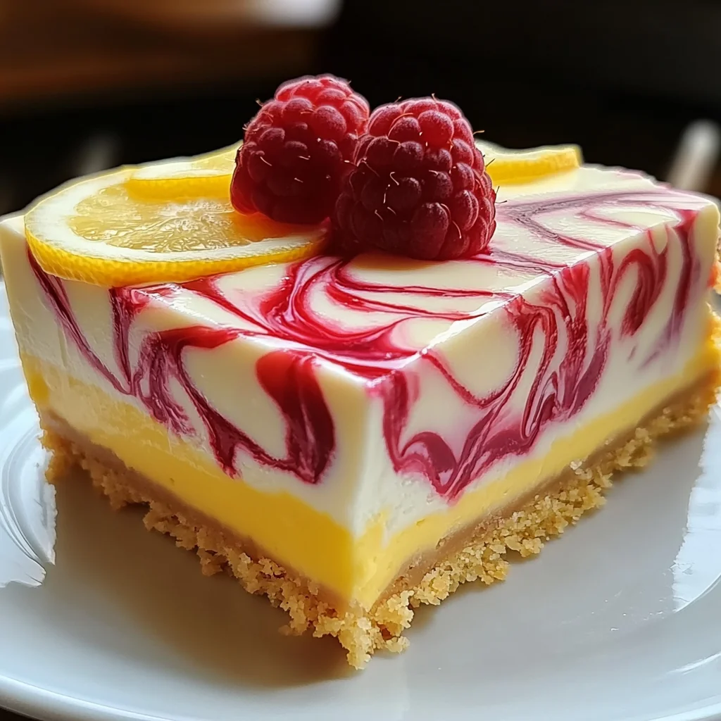 LEMON RASPBERRY SWIRL CHEESECAKE
