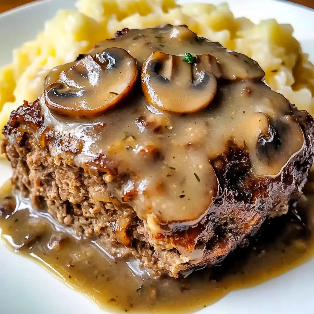 Meatloaf with Mushroom Gravy