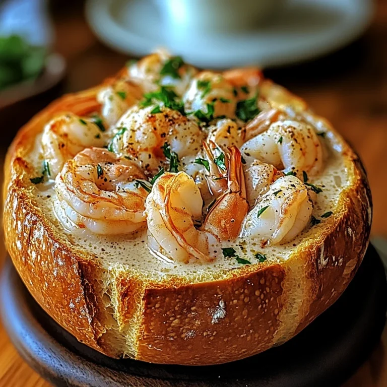 Stuffed Seafood Soup Bread Bowl