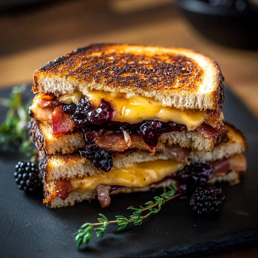 Blackberry Turkey Bacon Grilled Cheese