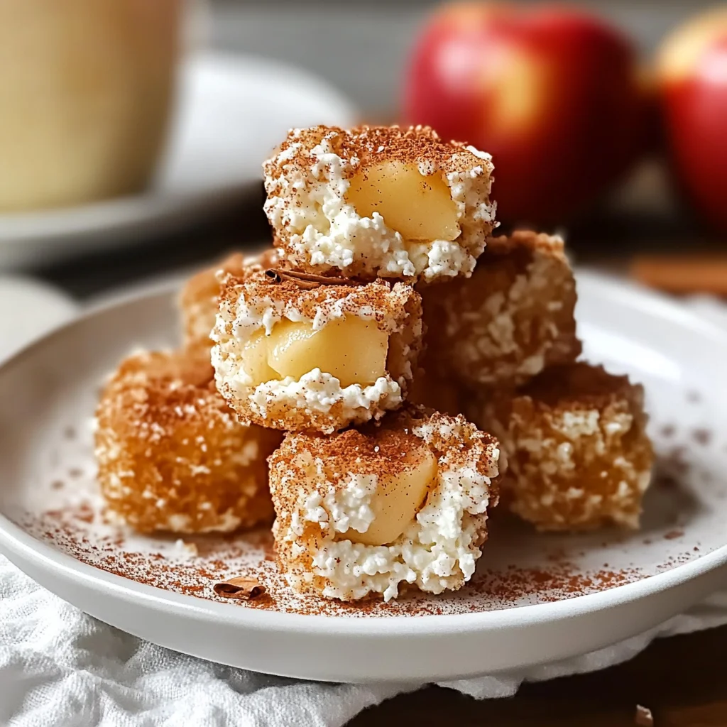 Cinnamon Apple Cottage Cheese Bites
