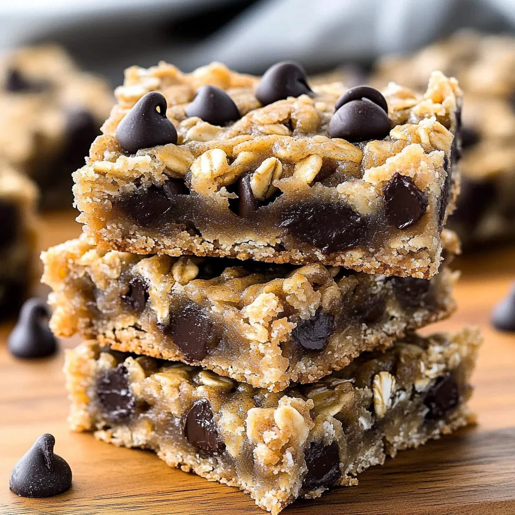 Healthy Chocolate Chip Oatmeal Bars Recipe
