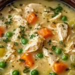 High Protein Chicken Pot Pie Soup