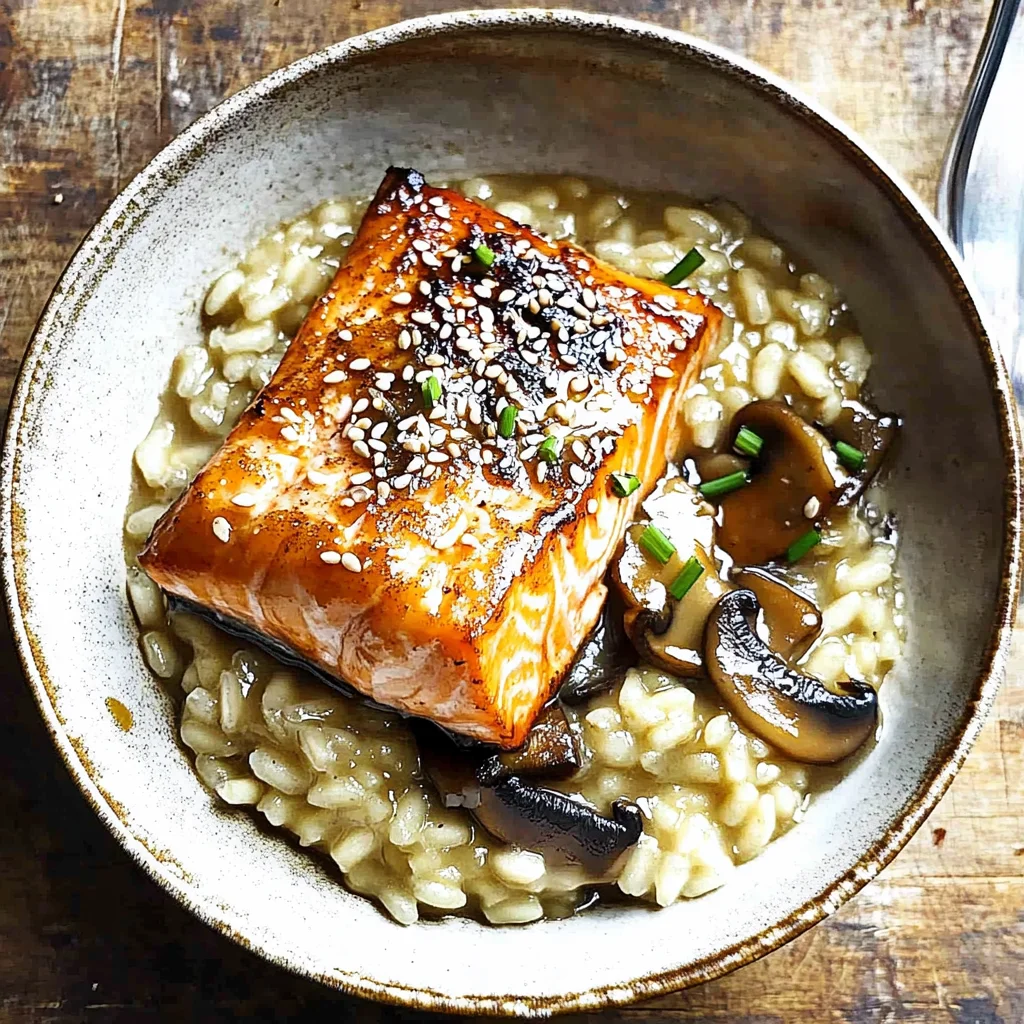 Japanese Style Risotto with Seared Salmon