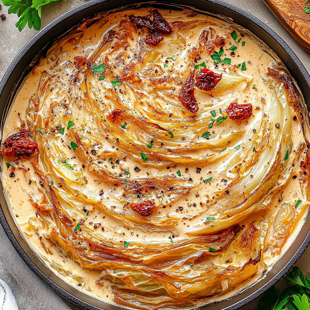 Marry Me Melting Cabbage with Creamy Tuscan Sauce